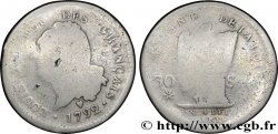 LOUIS XVI 30 sols dit au génie , type FRANÇAIS 1792 Strasbourg