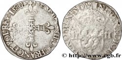 HENRY III Quart d écu, croix de face 1580 La Rochelle