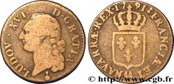 LOUIS XVI (MONARQUE CONSTITUTIONNEL) Sol dit à l écu 1791 Metz