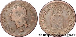 LOUIS XVI (MONARQUE CONSTITUTIONNEL) Liard dit à l écu 1791 Rouen