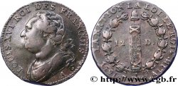 LOUIS XVI (MONARQUE CONSTITUTIONNEL) 12 deniers dit au faisceau , type FRANÇOIS 1791 Paris