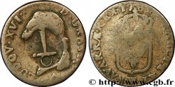 LOUIS XVI Sol dit à l écu , contremarque n.d. Lille