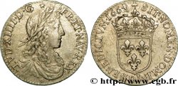 LOUIS XIV THE SUN KING Douzième d écu au buste juvénile 1664 Lyon