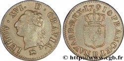 LOUIS XVI Liard dit “à l écu” 1791 Rouen