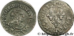 LOUIS XIII LE JUSTE Double tournois, 17e type 1638 Tours