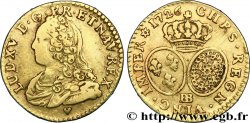 LOUIS XV DIT LE BIEN AIMÉ Demi-louis d or aux écus ovales, buste habillé 1726 Strasbourg
