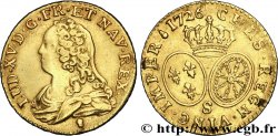 LOUIS XV DIT LE BIEN AIMÉ Louis d or aux écus ovales, buste habillé 1726 Reims