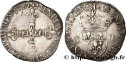 HENRY III Quart d écu, croix de face 1579 La Rochelle
