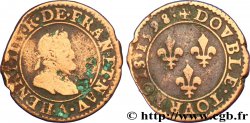 HENRI IV LE GRAND Double tournois, 1er type de Paris (légende française) 1598 Paris, Moulin des Étuves
