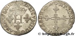 HENRI III Double sol parisis, 2e type 1582 Riom