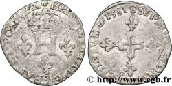 HENRI III Double sol parisis, 2e type 1581 Troyes