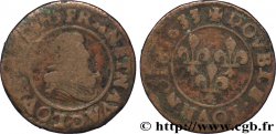 LOUIS XIII Double tournois, type 8 1633 Lyon