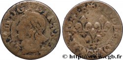 LOUIS XIII LE JUSTE Double tournois, type de Warin 1643 Tours