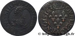 LOUIS XIII LE JUSTE Double tournois, 16e type 1638 Tours