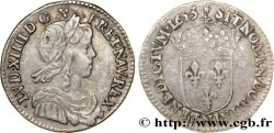LOUIS XIV LE GRAND OU LE ROI SOLEIL Douzième d écu, portrait à la mèche longue 1653 Montpellier TB+