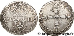 HENRI III Quart d écu, écu de face 1584 Tours