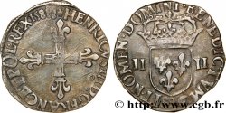 HENRY III Quart d écu, croix de face 1588 Rennes