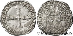 HENRY III Huitième d écu, croix de face 1582 Nantes