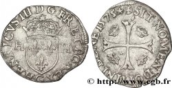 HENRI III Douzain aux deux H, 1er type 1575 Poitiers