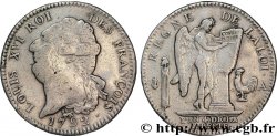 LOUIS XVI Écu dit au génie , type FRANÇOIS 1792 Paris