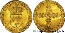 CHARLES IX Ecu d or au soleil, 1er type 1563 Orléans