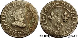HENRY IV Double tournois, 2e type de Lyon 1609 Lyon
