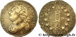 LOUIS XVI (MONARQUE CONSTITUTIONNEL) 12 deniers dit au faisceau , type FRANÇOIS 1791 Paris