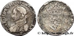 HENRI III. MONNAYAGE AU NOM DE CHARLES IX Teston, 2e type 1575 Rennes