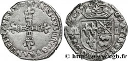 HENRY IV Quart d écu de Béarn 1605 Morlaàs