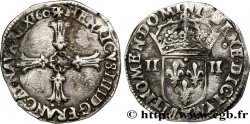 HENRY IV Quart d écu, croix feuillue de face 1603 Nantes