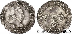 HENRI III Demi-franc au col plat 1588 Rouen