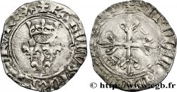 DAUPHIN CHARLES, RÉGENT - MONNAYAGE AU NOM DE CHARLES VI Gros dit  florette  n.d. Toulouse TB+/TB