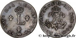 LOUIS XV DIT LE BIEN AIMÉ Double sol de billon 1739 Paris