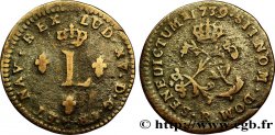 LOUIS XV DIT LE BIEN AIMÉ Double sol de billon 1739 Orléans