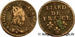LOUIS XIV LE GRAND OU LE ROI SOLEIL Liard de cuivre, 2e type 1655 Caen