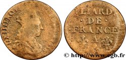 LOUIS XIV LE GRAND OU LE ROI SOLEIL Liard de cuivre, 2e type 1656 Corbeil
