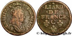 LOUIS XIV LE GRAND OU LE ROI SOLEIL Liard de cuivre, 2e type 1656 Caen