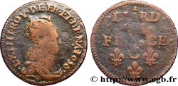 LOUIS XIV LE GRAND OU LE ROI SOLEIL Liard de cuivre, 2e type 1656 Caen
