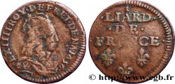 LOUIS XIV LE GRAND OU LE ROI SOLEIL Liard de cuivre, 2e type 1656 Caen