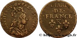 LOUIS XIV LE GRAND OU LE ROI SOLEIL Liard de cuivre, 2e type 1656 Bordeaux