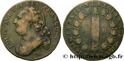 LOUIS XVI (MONARQUE CONSTITUTIONNEL) 12 deniers dit au faisceau , type FRANÇOIS 1791 Paris