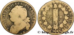 LOUIS XVI (MONARQUE CONSTITUTIONNEL) 12 deniers dit au faisceau , type FRANÇOIS 1791 Paris