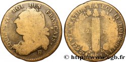 LOUIS XVI 12 deniers dit  au faisceau , type FRANÇAIS 1792 Strasbourg