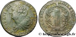 LOUIS XVI 2 sols dit  au faisceau , type FRANÇOIS 1792 Orléans