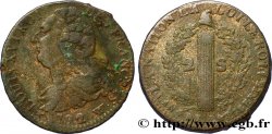 LOUIS XVI (MONARQUE CONSTITUTIONNEL) 2 sols dit au faisceau , type FRANÇOIS 1792 Lille