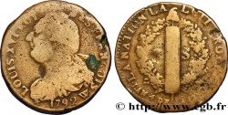 LOUIS XVI (MONARQUE CONSTITUTIONNEL) 2 sols dit au faisceau , type FRANÇOIS 1792 Lille