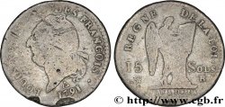 LOUIS XVI 15 sols dit au génie , type FRANCOIS 1791 Orléans