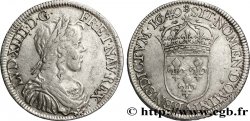 LOUIS XIV THE SUN KING Demi-écu à la mèche longue 1649 Paris