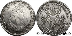 LOUIS XIV LE GRAND OU LE ROI SOLEIL Écu aux palmes 1694 La Rochelle