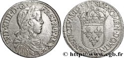 LOUIS XIV THE SUN KING Demi-écu, portrait à la mèche longue 1653 La Rochelle